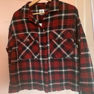 Zara plaid flannel size small